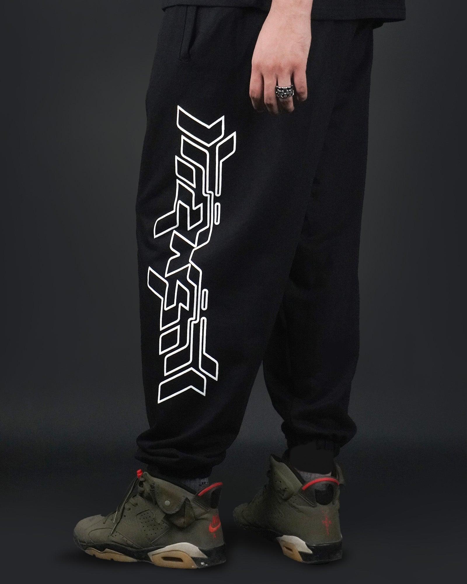 Black Techwear / Trackpant joggers - ZAMS