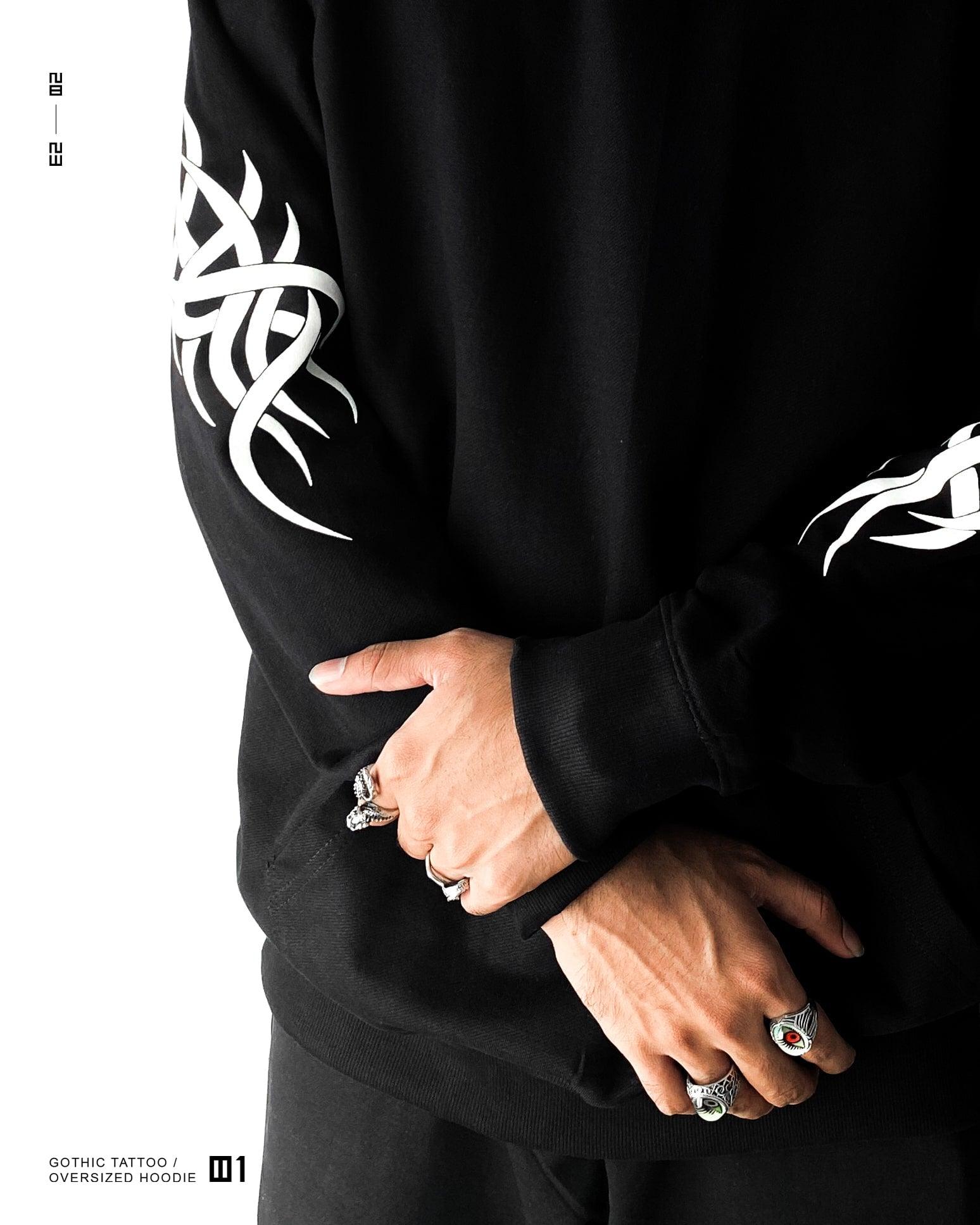 Gothic Tattoo / Oversized Hoodie - ZAMS