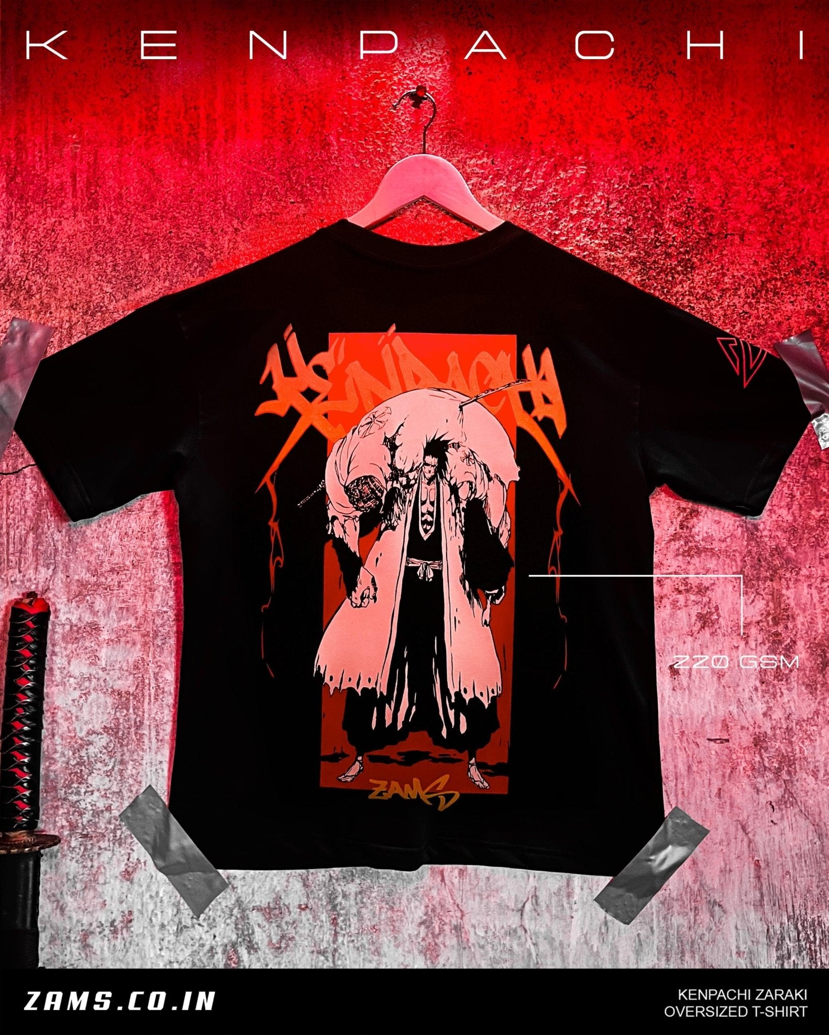 Kenpachi Zaraki / Bleach / Oversized T-Shirt - ZAMS