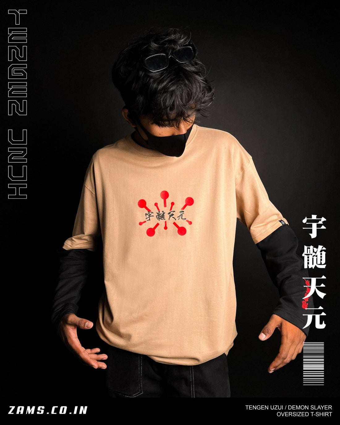 Tengen Uzui / Demon Slayer / Oversized Full Sleeves T-Shirt - ZAMS