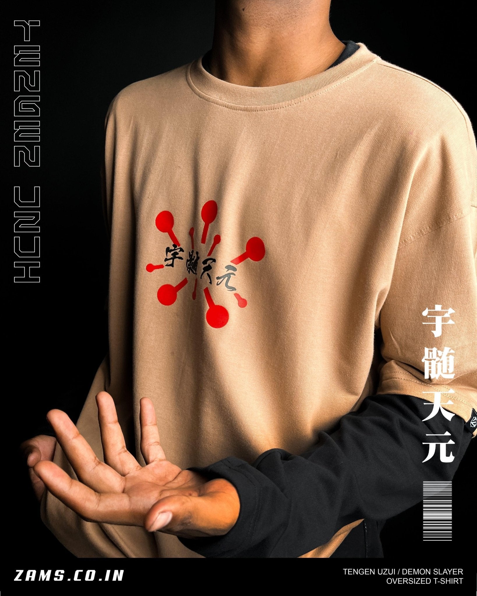 Tengen Uzui / Demon Slayer / Oversized Full Sleeves T-Shirt - ZAMS